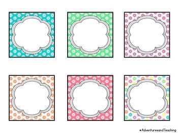 Flower Themed Calendar Numbers by Adventures and Teaching | TPT
