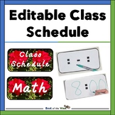 Flower-Themed Class Schedule - Floral Décor - editable - Roses