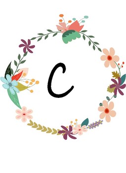 Flower Themed Letters For Word Wall by Made for Elementary | TpT