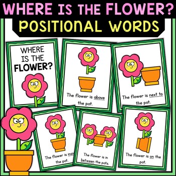 Preview of Flower Themed Preposition Words Activity | Positional Words | Spring