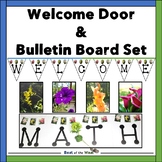 Flower-Themed Welcome Door and Bulletin Board Set - Floral