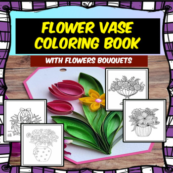 Preview of Flower Vase Coloring Book; With Flowers Bouquets