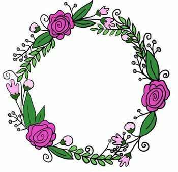 floral wreath graphic