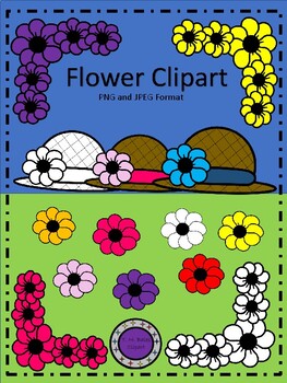 Flower and Flower Hat Clipart by The Resource Shop Around The Corner