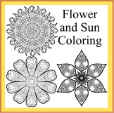 Flower and Sun Mandala Coloring Pages- 52 Coloring Sheets