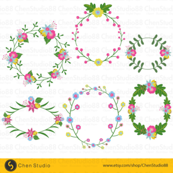 Flower frames clipart by Kiddie Resources | TPT