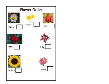Preview of Flower order
