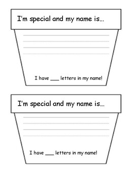 Preview of Flower pot - I'm Special, My Name is...