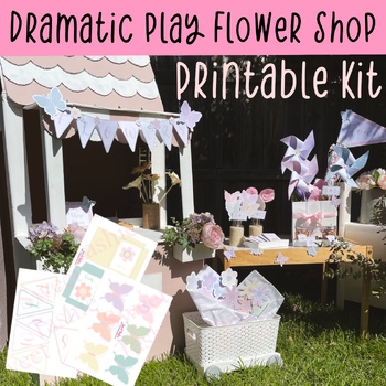 Preview of Flower shop | dramatic play set | Printable