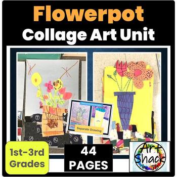 Preview of Flowerpot Collage: A Paper Creation. Google Slides & PDF File included.