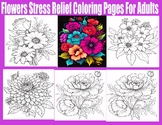 200 Flowers Coloring Pages| Flowers Stress Relief Coloring