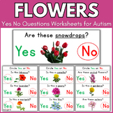 Flower Speech Therapy Worksheets Yes No Questions Special 