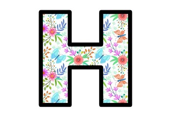Preview of Flowers, Butterflies, Spring, Bulletin Board Letters, Classroom Decor Posters