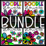 Flowers Clipart- Doodle Flowers BUNDLE