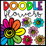 Flowers Clipart- Doodle Flowers Set 3