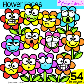 cartoon flowers with faces