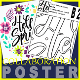 Flower Collaborative Poster - Flower Spring art lesson 2024