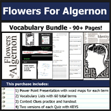 Flowers For Algernon - Vocabulary Lists, PowerPoints, Quiz