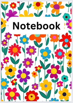 Preview of Flowers Kids school Flowers  Best  Notebook Cover A4 Document