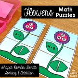 Flowers Math Puzzles - Shapes, Sorting, Number Bonds, Teen