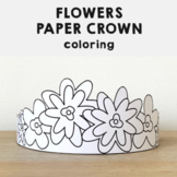 Flowers Paper Crown Printable Coloring Spring Summer Craft