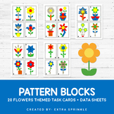 Flowers Pattern Blocks Task Cards and Data Sheets