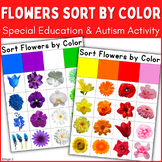 Flowers Picture Sort by Color Activity Special Education A