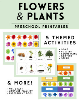 Preview of Flowers & Plants Preschool Printables
