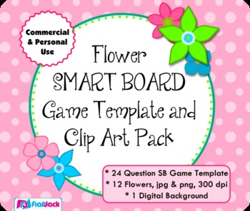Preview of Flowers SMART BOARD Game Template and Clip Art - Commercial and Personal Use
