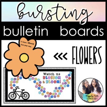 Preview of Flowers and Bicycle | Watch Us Blossom & Bloom! - Bike Bursting Bulletin Board