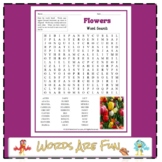 FLOWERS Word Search Puzzle Handout Fun Activity