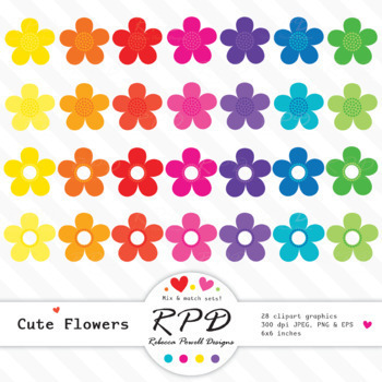 colour flower clipart image
