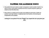 Flowers for Algernon BINGO Assessment