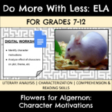 Flowers for Algernon | Character Motivations | Literary Analysis | Activity 