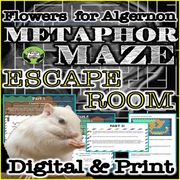 Preview of FLOWERS FOR ALGERNON DIGITAL ESCAPE ROOM | DISTANCE LEARNING