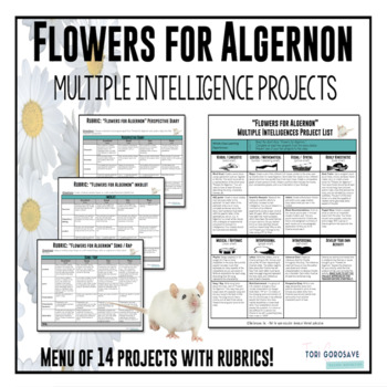 Preview of Flowers for Algernon Multiple Intelligence Projects and Rubrics