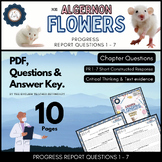 Flowers for Algernon Progress Report 1 - 7  Questions Worksheets