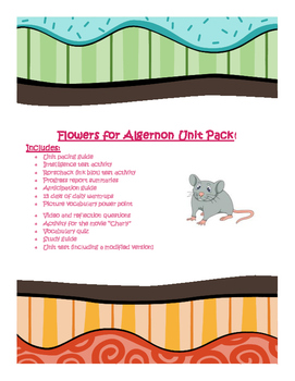 Preview of Flowers for Algernon Unit Pack