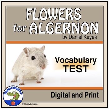 Preview of Flowers for Algernon Vocabulary Test with Easel Activity and Assessment