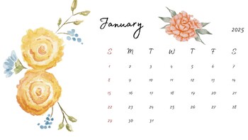 Flowers of the month 2025 monthly by Bits of Becca | TPT