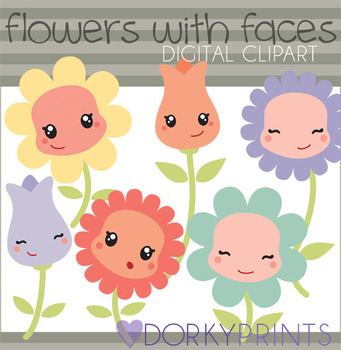animated flowers with faces