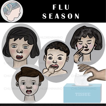Preview of Flu Season Clipart - Winter Clipart - Weather Clipart