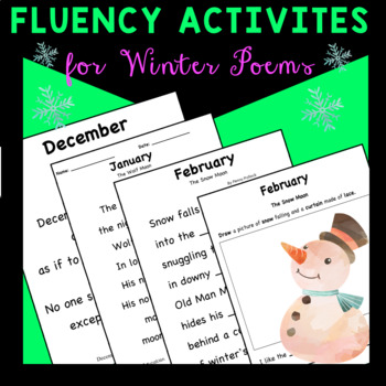 Preview of Fluency Activities for Winter Poems