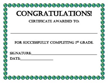 Fluency Awards, Distance Learning Award, 1st Grade Certificate | TpT