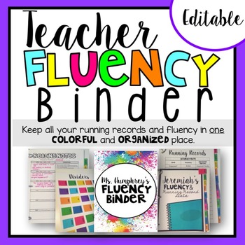 Preview of Fluency Binder