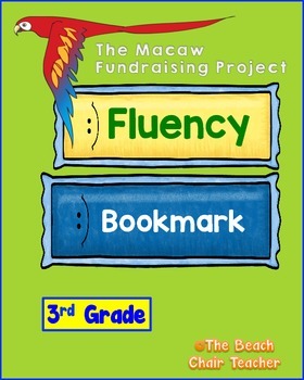 Preview of Fluency Bookmark 3rd Grade with Macaw Video