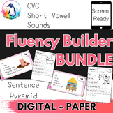 Fluency Builder BUNDLE - CVC Decodable Fluency Pyramids fo