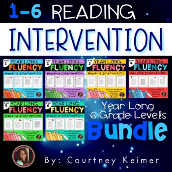 Preview of Reading Intervention Bundle Fluency & Comprehension Grades 1-6