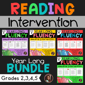 Preview of Reading Intervention Bundle Fluency & Comprehension Grades 2-5