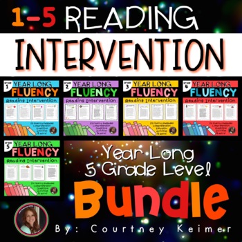Preview of Reading Intervention Bundle Fluency & Comprehension Grades 1-5